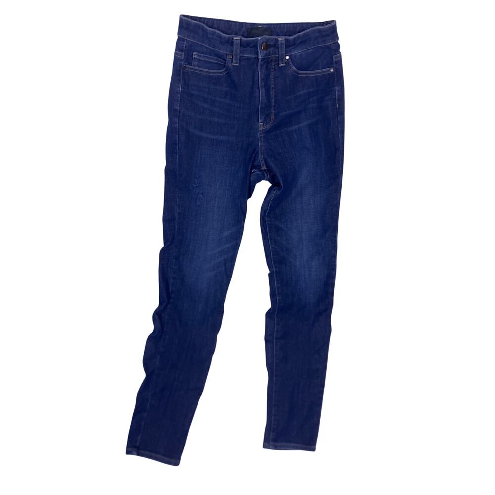 Uniqlo Blue Jeans Women’s Size 26 Cotton Mid Rise Straight Leg Denim Pants - Picture 2 of 7